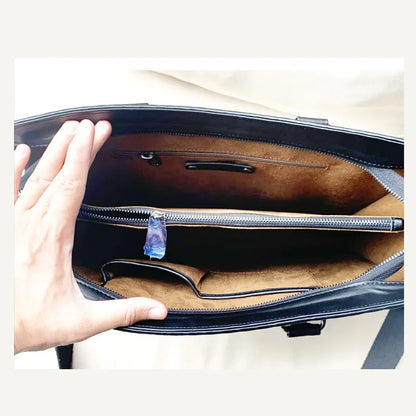5A Designer Portable Briefcase Brand Top Men'S Leather Single-Shoulder A4 Magazine Fashion Laptop Simple Business Handmade Woven Bag 2023 New